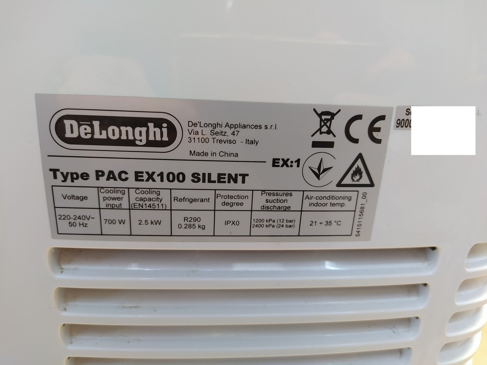 De'Longhi Pinguino PAC EX100 Silent Mobiles Klimagerät EEK: A++, I38951
