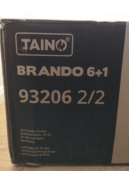 TAINO Brando 6+1 Gasgrill 93206, 6 Brenner Seitenkocher BBQ Grillwagen