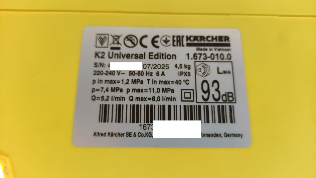 Kärcher 1.673-010.0 Hochdruckreiniger K 2 Universal Edition, max. 110 bar