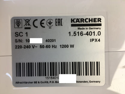 Kärcher Dampfreiniger SC 1 (1.516-401.0), Dampfdruck 3 bar, I37961