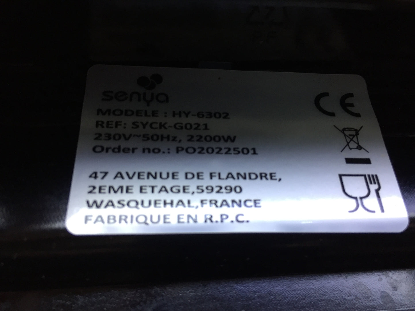 Senya SYCK-G021 Elektrische Grillplatte 2200W I29397