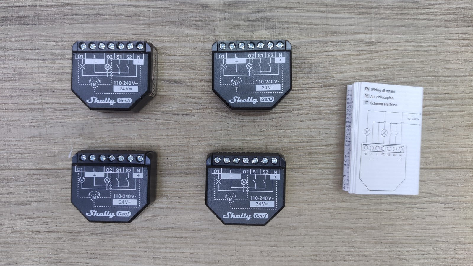Shelly 2PM Gen3 WLAN Smart Relais Schalter, Rolladenschalter, 4 Stück, I38954