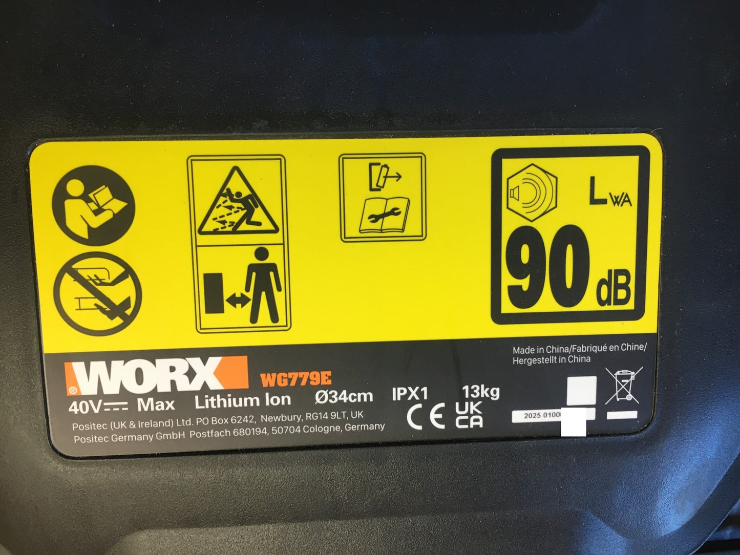Worx WG779E Akku-Rasenmäher SOLO, I40010