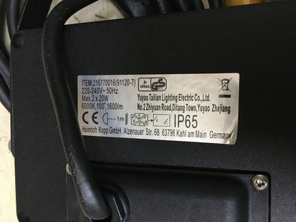 Kopp LED Baustrahler 2x 20 Watt mit höhenverstellbarem Teleskopstativ, I35719