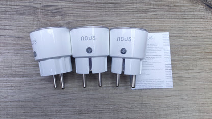NOUS A1Z ZigBee Smart Steckdose mit Energieüberwachung, 10A, 3 St., I36995