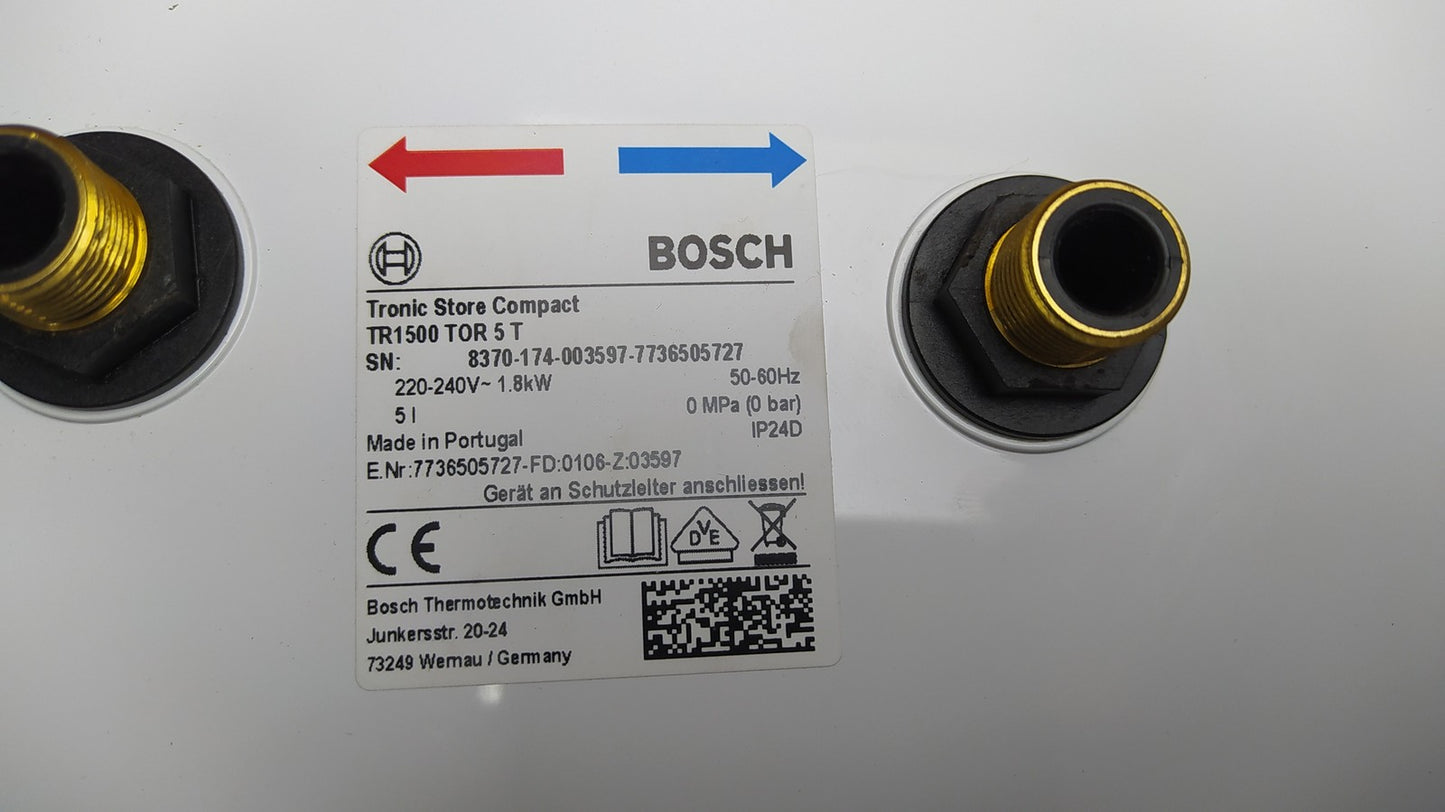 Bosch Tronic TR1500  elektrischer Kleinspeicher Wasser Boiler 5L EEK: A, I35661
