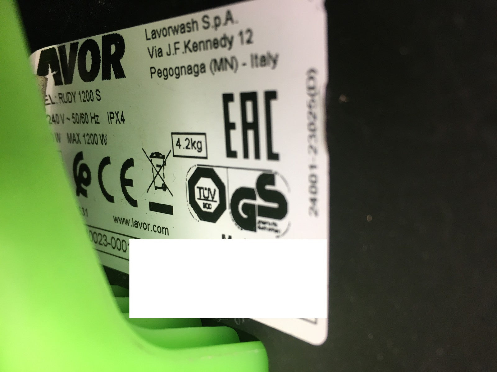 Lavor Nass-/Trockensauger Rudy 1200 S, Staubsauger mit Gebläse-Funktion, I37307