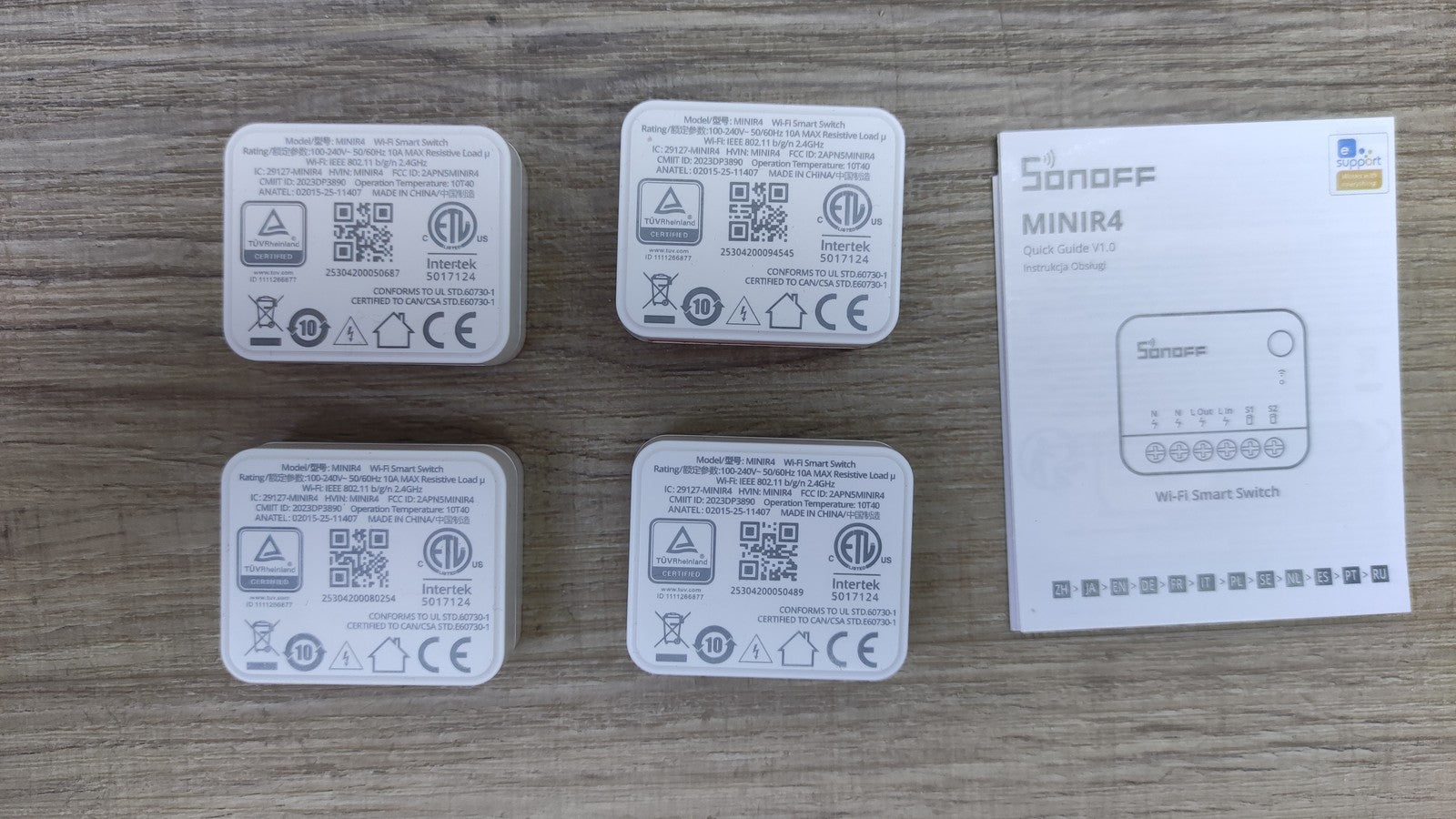 SONOFF MINIR4 Wlan Smart Schalter, 4er Set, Smarte Lichtschalter, I38877