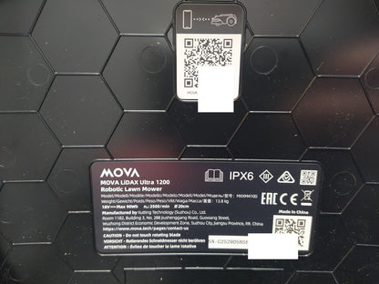 MOVA LiDAX Ultra 1200 Mähroboter ohne Begrenzungskabel MXXM4100, I37980