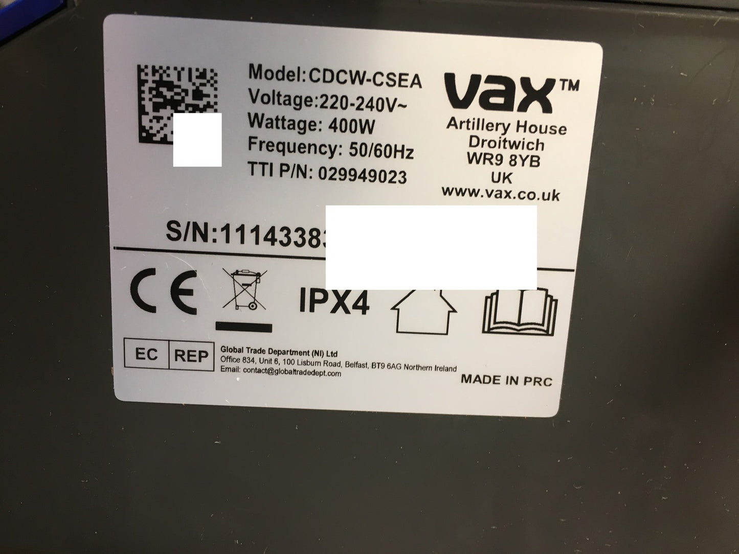 Vax SpotWash Duo Teppich- und Polsterreiniger CDCW-CSEA, I36125