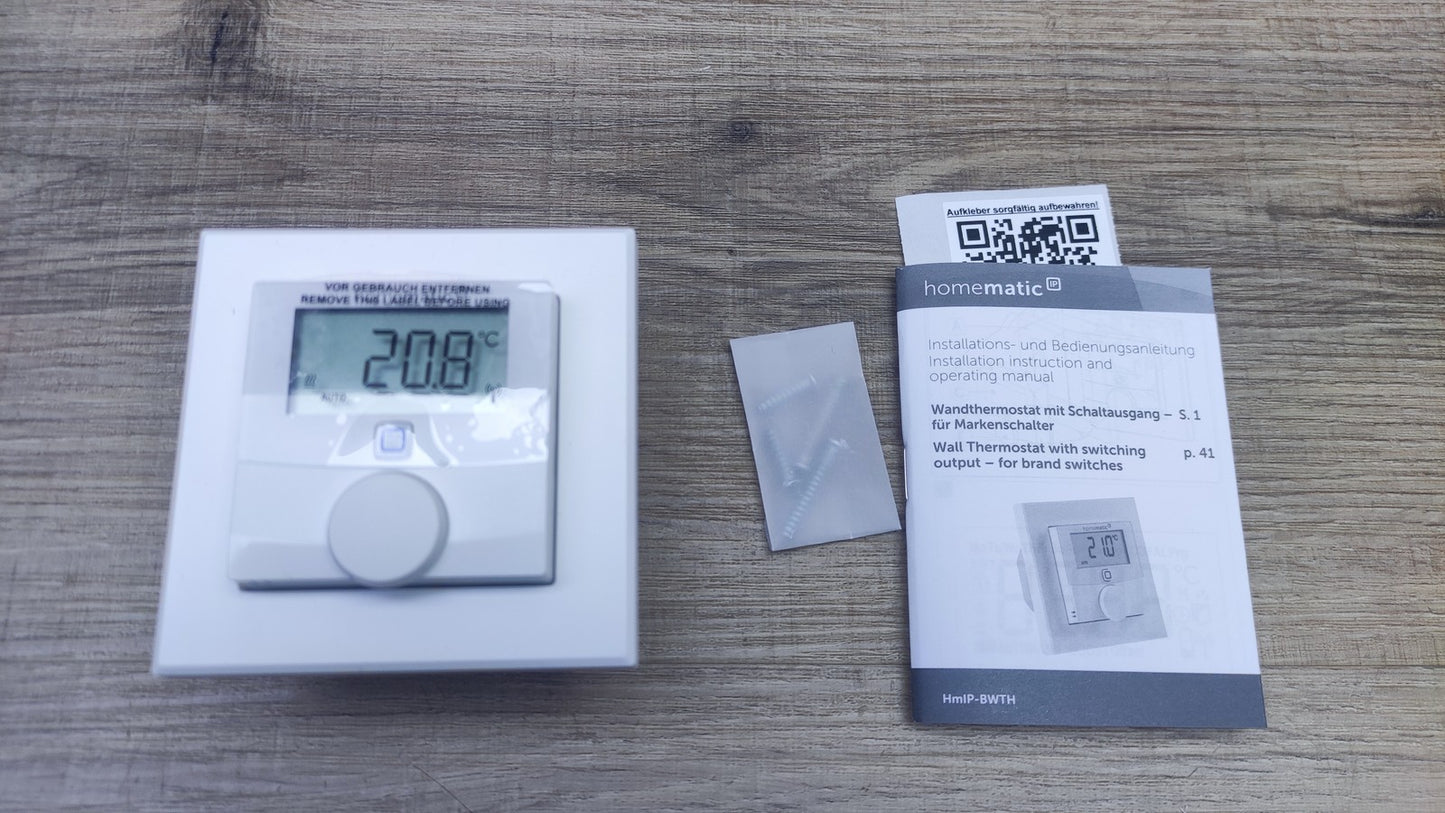 Homematic IP Funk-Wandthermostat HmIP-BWTH, Heizungssteuerung 150628A0, I37993