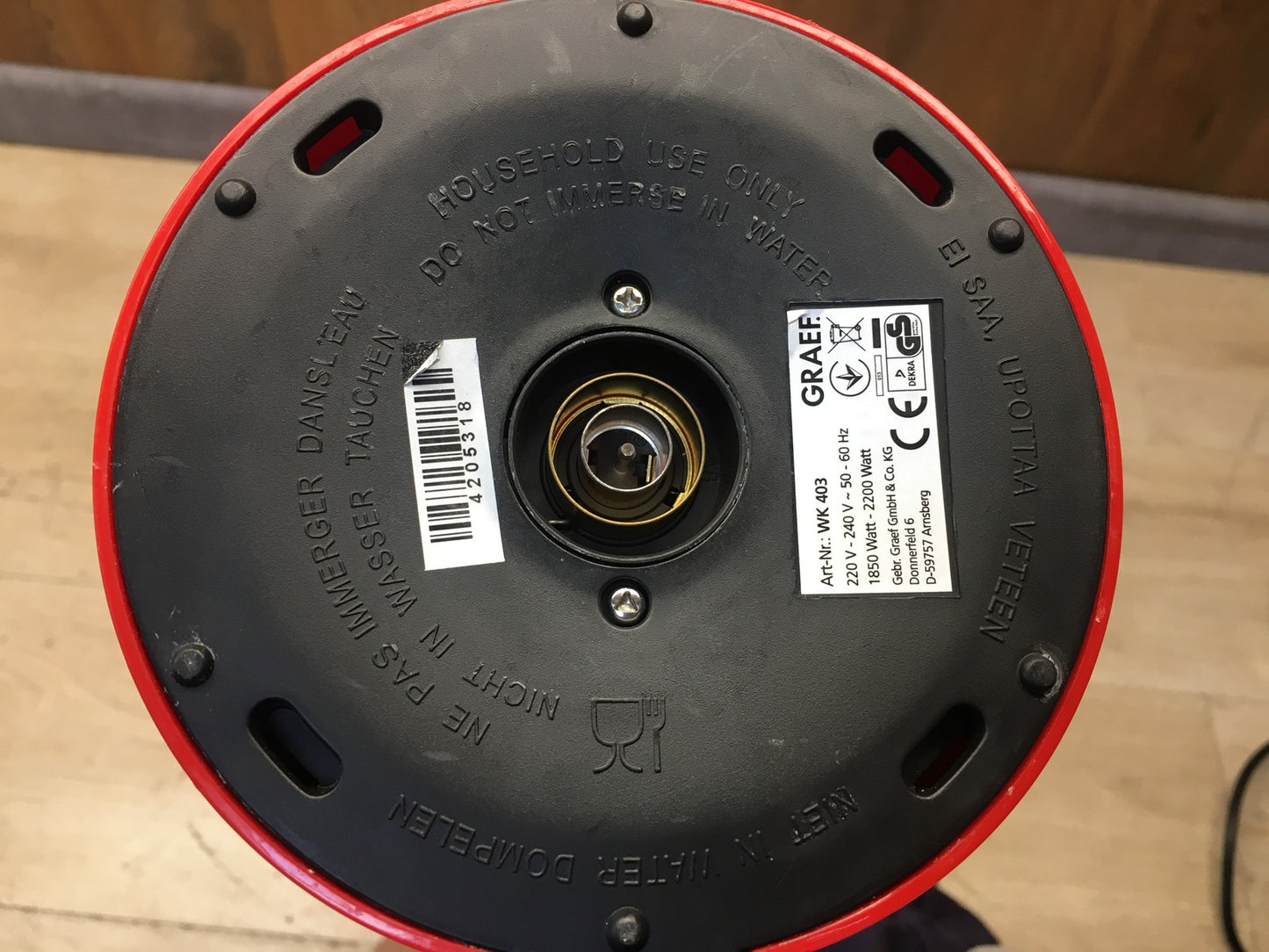 Graef WK 403 Wasserkocher, 1L, rot, I39062