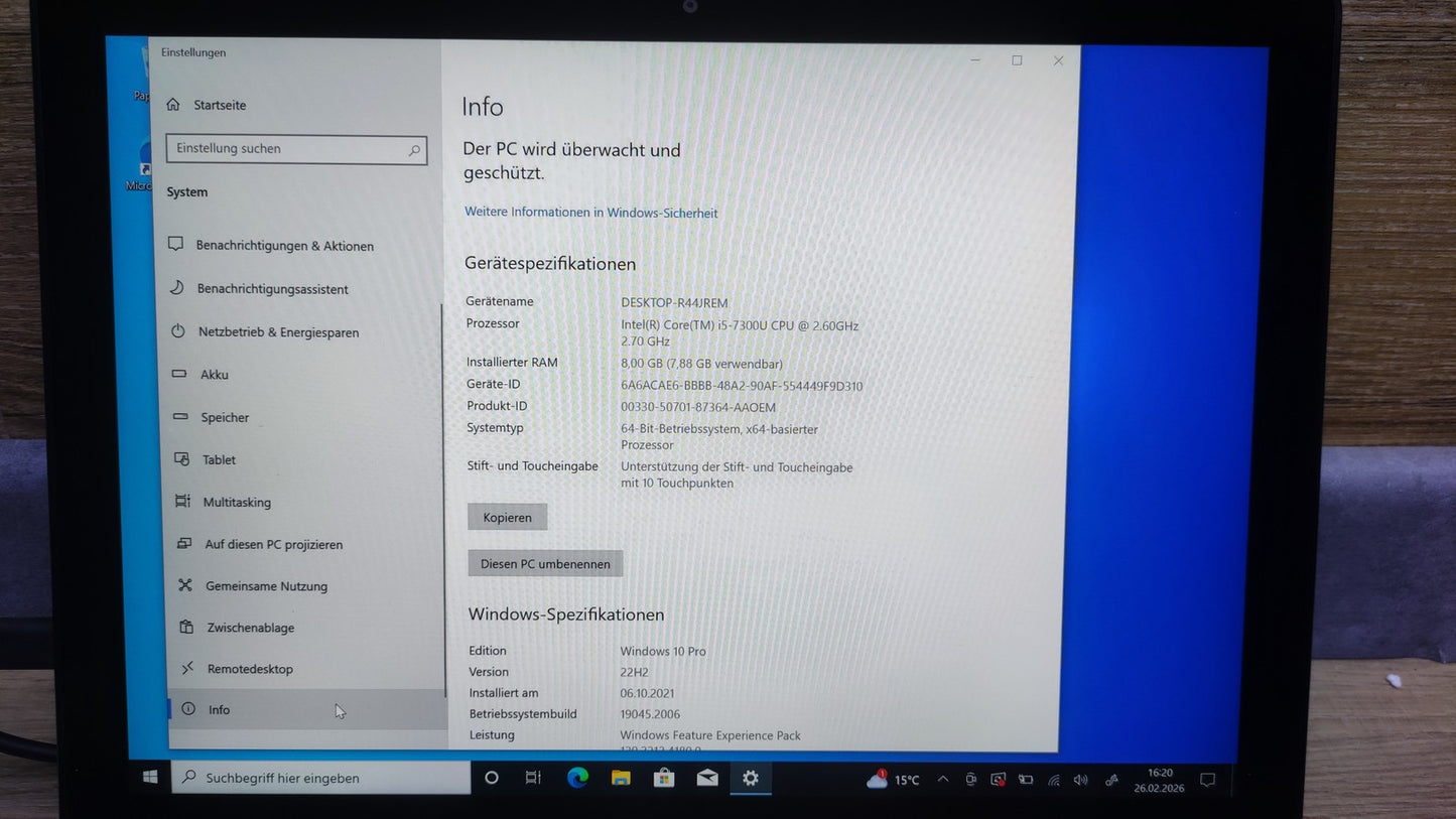 Dell Latitude 5285 Tablet 12.3" Touch FHD Intel i5-7300U 8GB 256GB SSD Win10 LTE