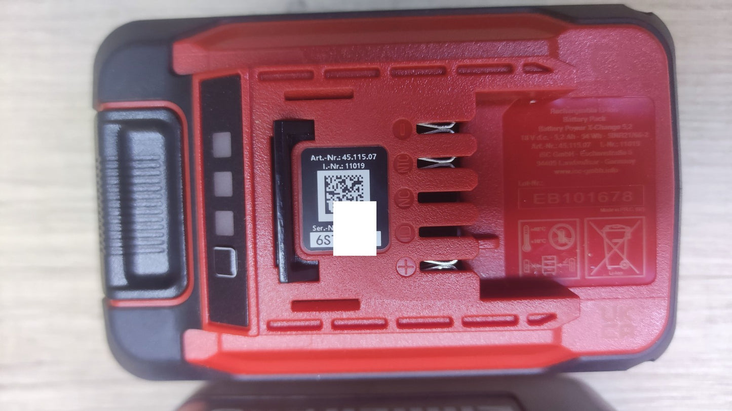 Einhell Akku PXC-Twinpack 5,2 Ah Power X-Change, Li-Ion, 18 V, I38193