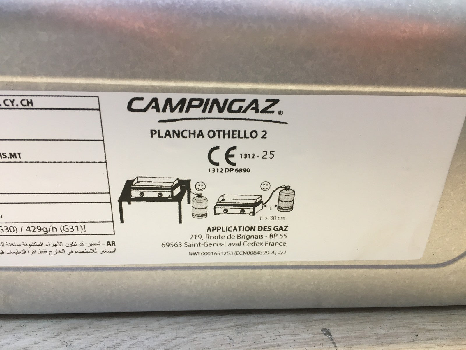 Campingaz Plancha Othello 2 Gas-Kochplatte, Grillplatte, 6 KW, I39022