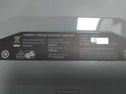 CHERRY Stream Desktop Comfort Kabelloses Tastatur-Maus-Set, DE Layout, I37753