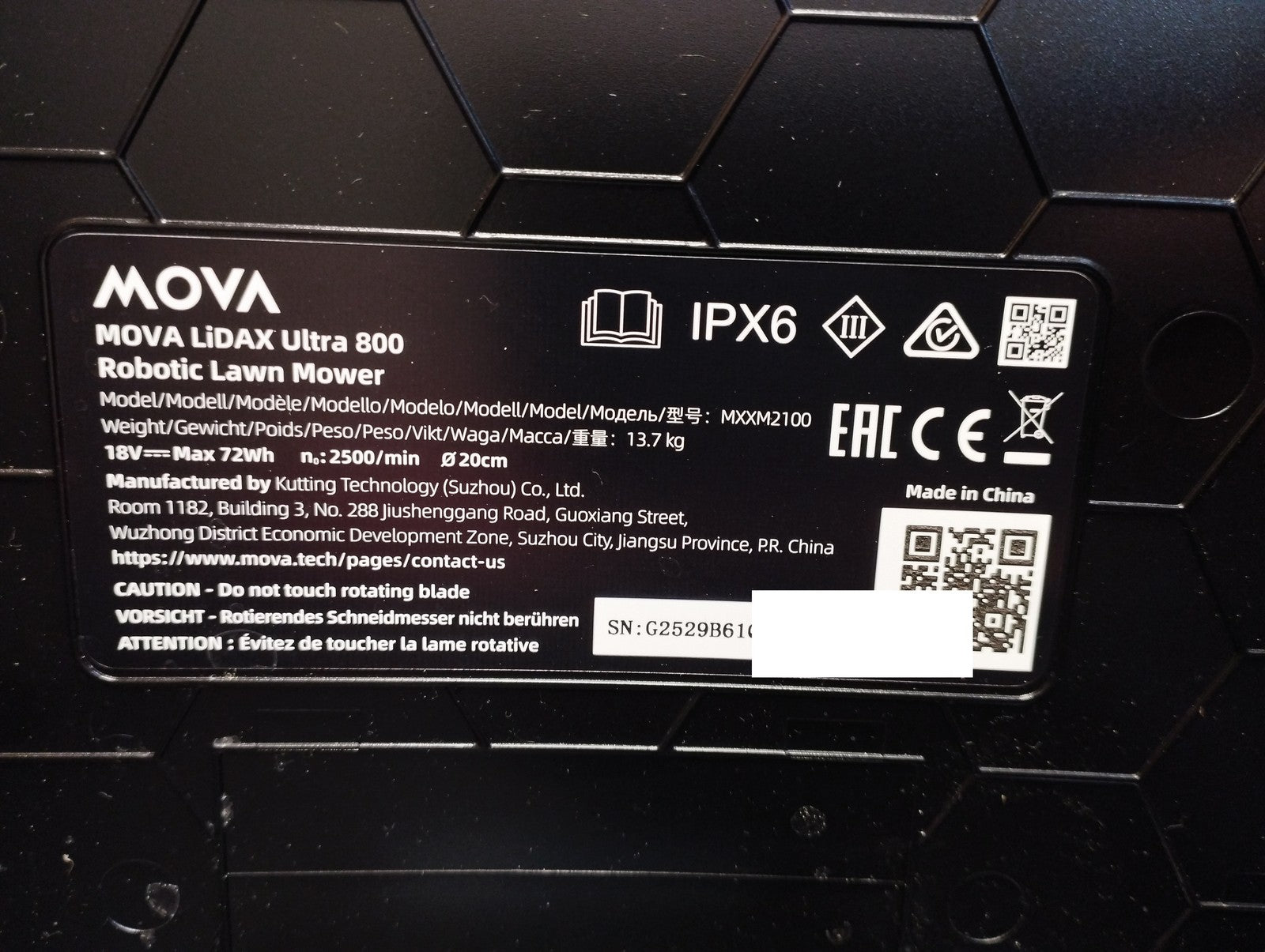 MOVA LiDAX Ultra 800 Mähroboter ohne Begrenzungskabel (MXXM2100), I39511
