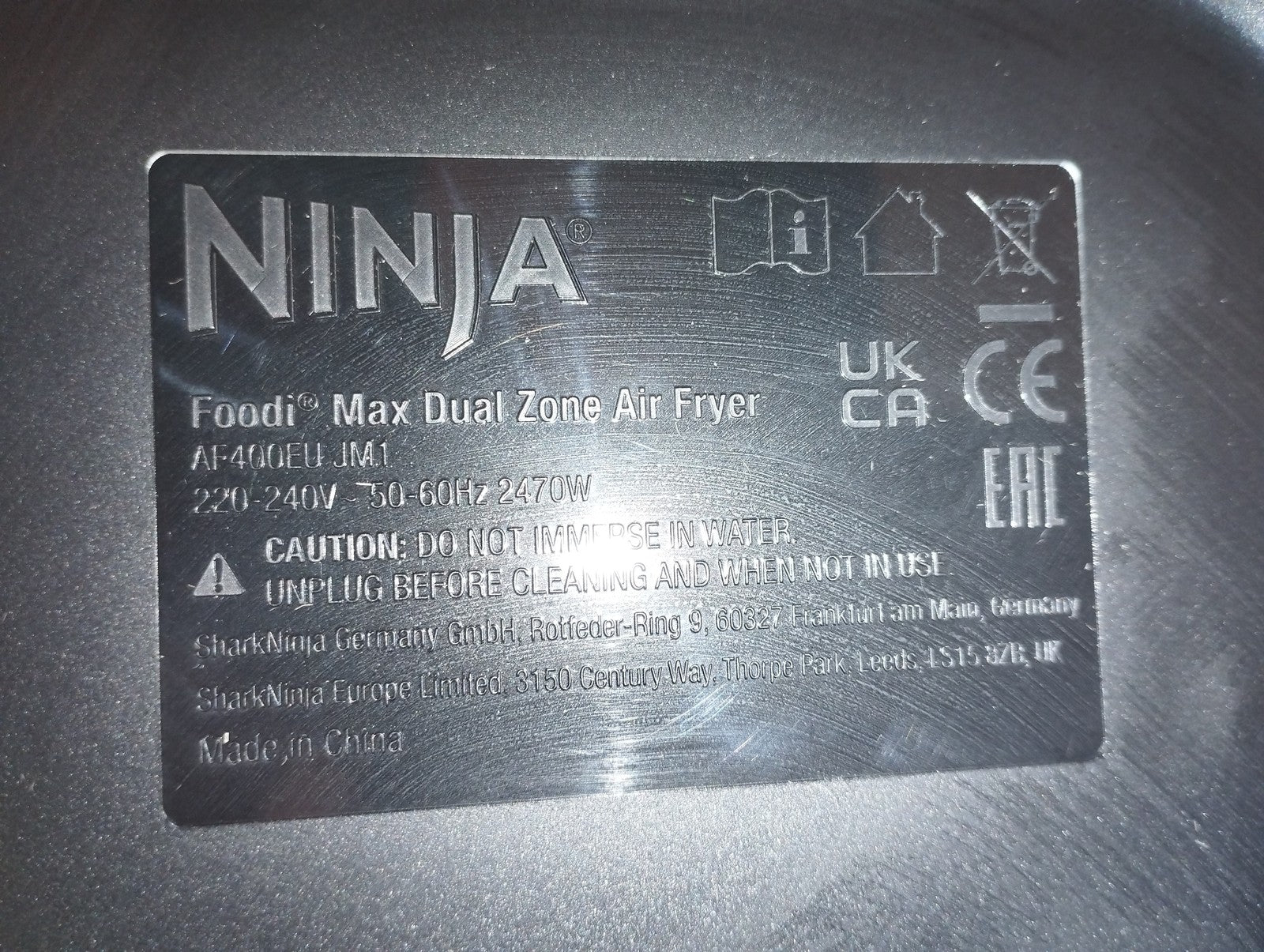Ninja Foodi MAX Dual Zone Heißluftfritteuse AF400EU, 9,5L, 2470W, I39601
