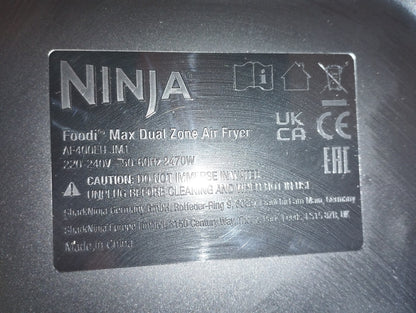 Ninja Foodi MAX Dual Zone Heißluftfritteuse AF400EU, 9,5L, 2470W, I39601