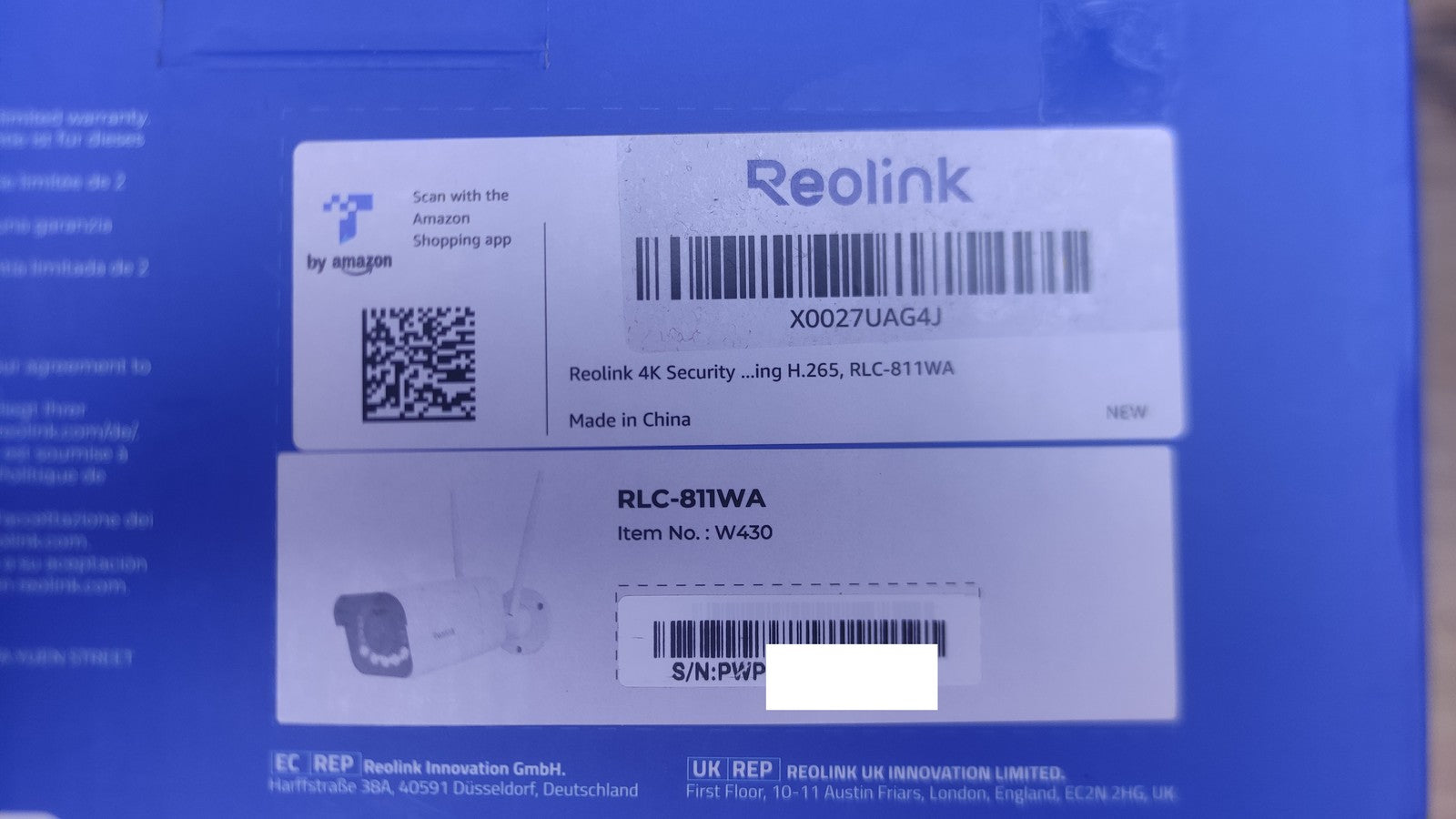 Reolink 4K 8MP Überwachungskamera Aussen RLC-811WA, I38676