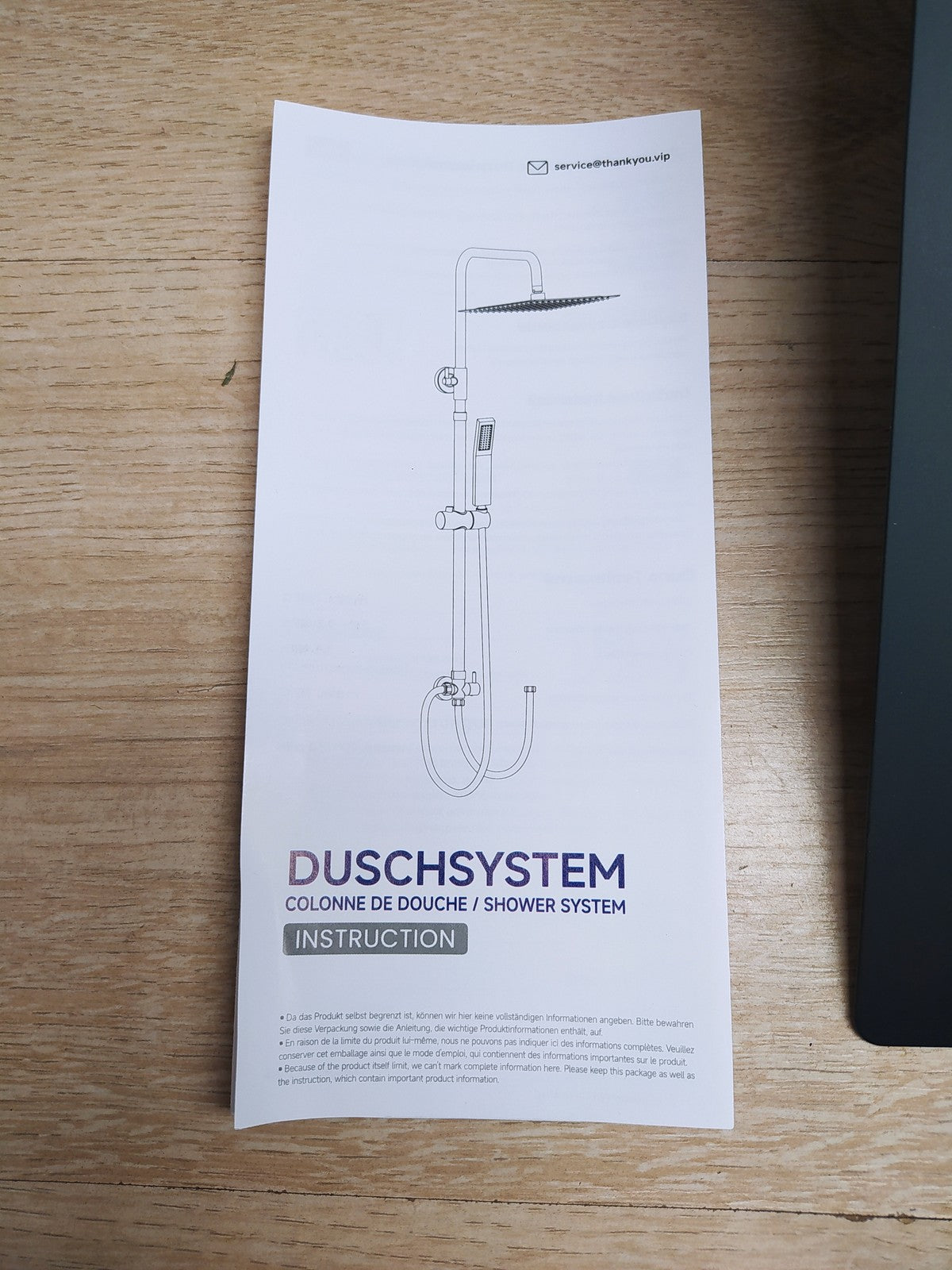Auralum Duschsystem mit Umsteller, Duschgarnitur Schwarz, Edelstahl, I37901
