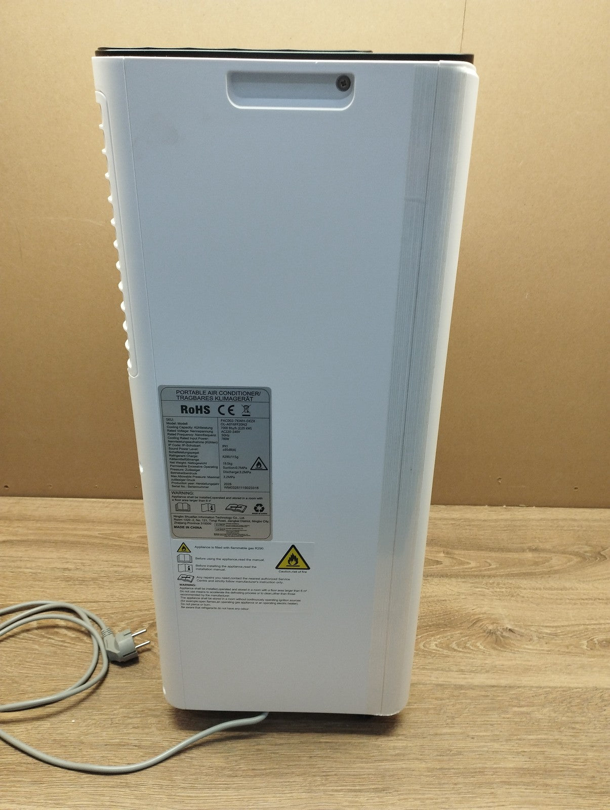 EUHOMY mobile Klimaanlage PAC002-7KWH-DEZX, 7000BTU, Klimagerät, I39662
