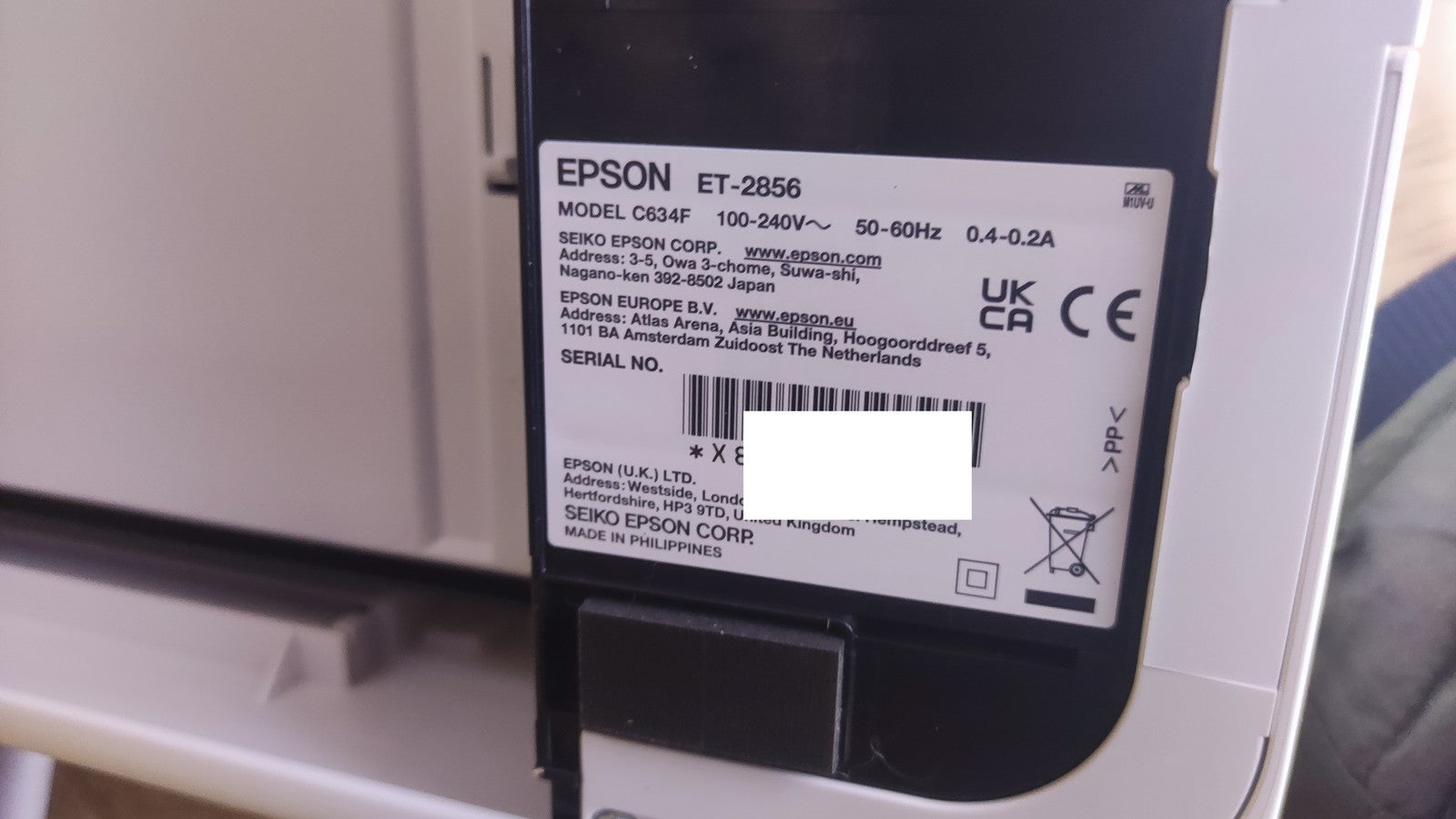 Epson EcoTank ET-2856 A4-Multifunktionstintentankdrucker, I36738