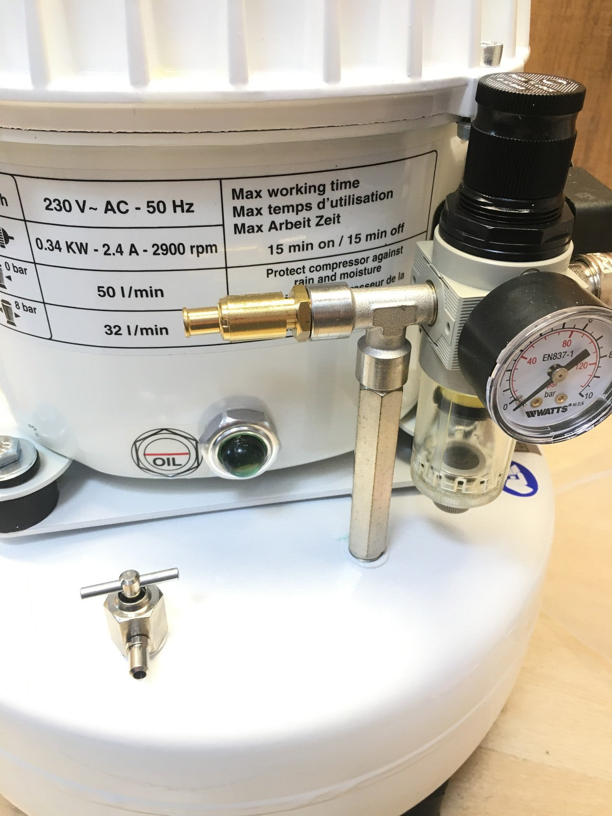 Mecadeco 425516 Kompressor Airbrush 9L 0,37 kW 7 bar, I38578