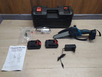 talifoca 6 Zoll Mini Akku-Kettensäge, mit 2x Akku, I37880