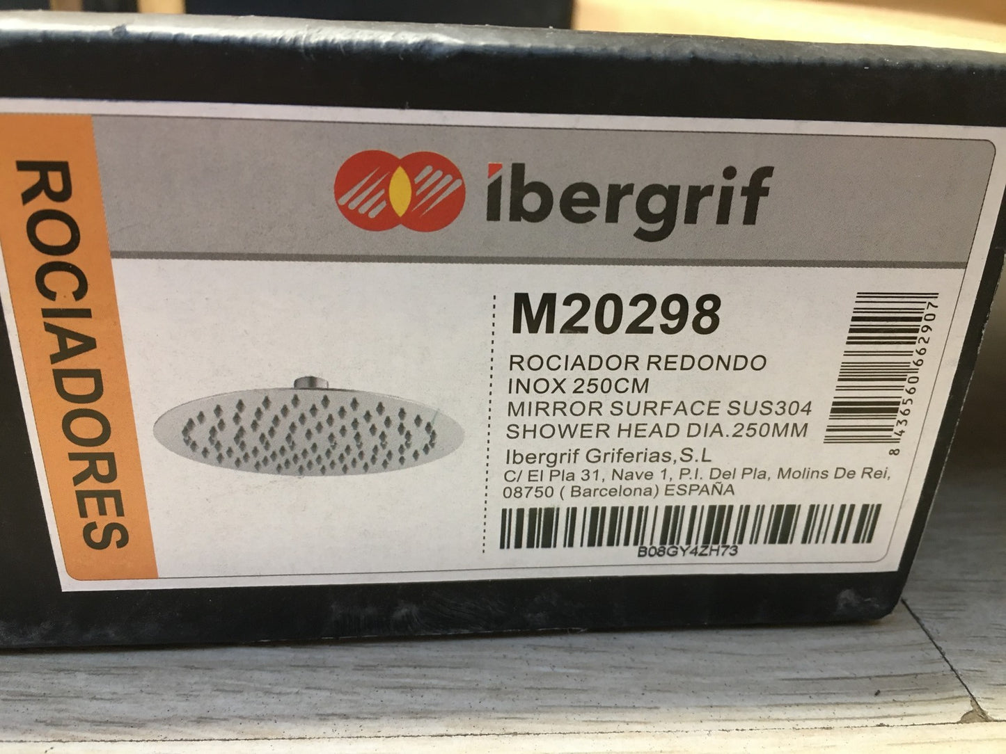 Ibergrif M20298 Kopfbrause 25 cm, Regendusche, Duschkopf, 10 Zoll, I36629
