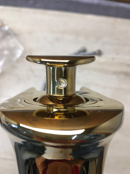 AIMADI Wasserhahn Bad Wasserfall Waschtischarmatur Golden, I39030