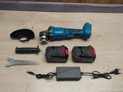 VISLONE Akku-Winkelschleifer, 21 V, 125 mm, M14, bürstenlos, 2x Akku, I37900