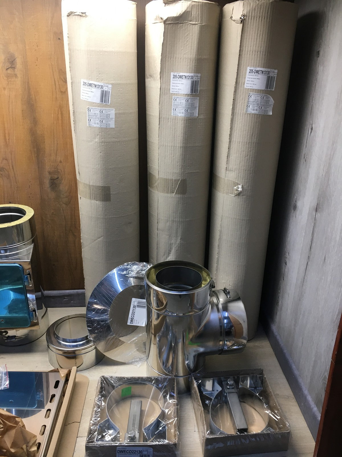 FIREFIX E130/SET doppelwandiger Edelstahlschornstein 130 mm Ø, I37466