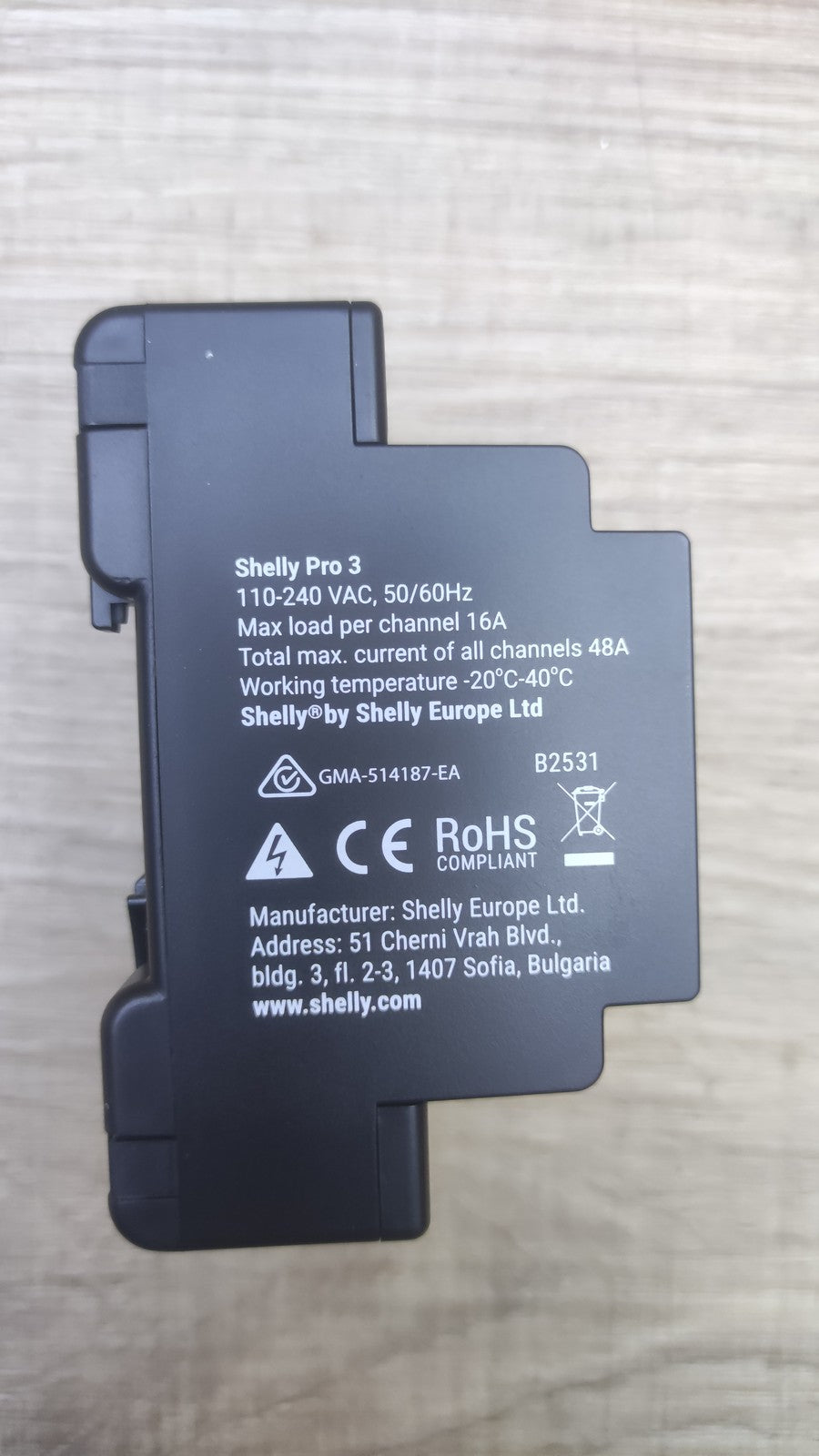 Shelly Pro 3 Wlan, LAN & Bluetooth 3 Kanäle Smart Relais, I39067