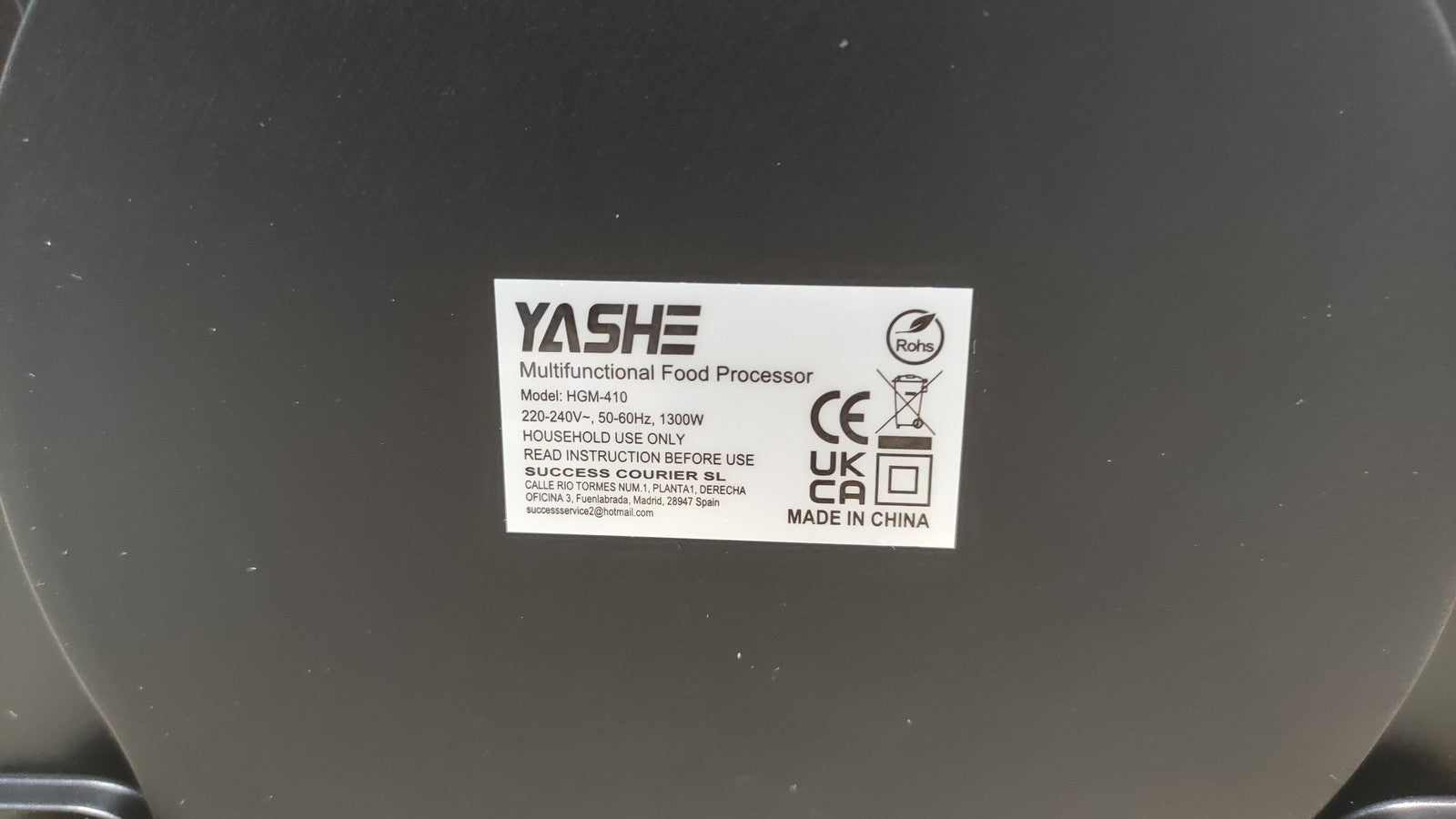 YASHE HGM-410 Multifunktionale Küchenmaschine, 1300W, I39708
