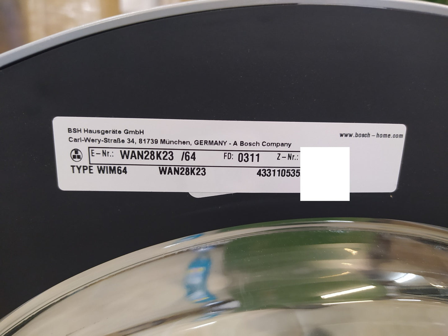 BOSCH WAN28K23 Waschmaschine Serie 4 Frontlader 8kg, 1400 UpM, I36934