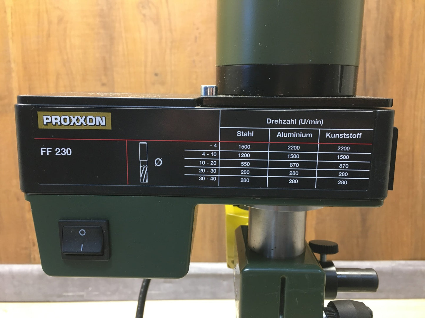 Proxxon Feinfräse Micromot FF 230 Bohrkopf 360° schwenkbar, I37298