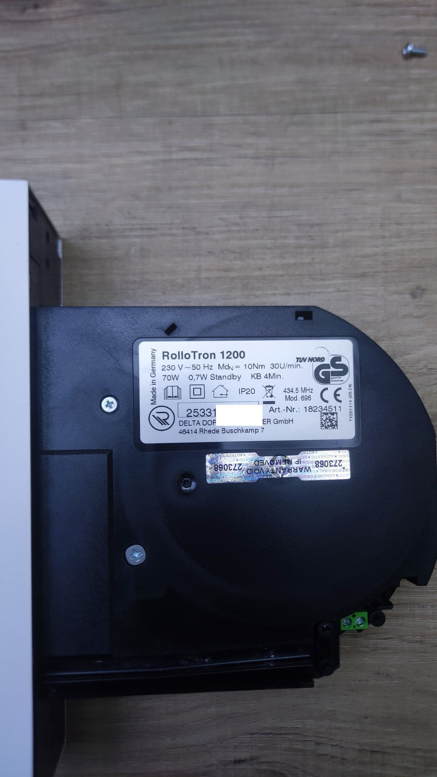 Rademacher RolloTron 1200 Elektrischer Gurtwickler Unterputz 18234511, I38298
