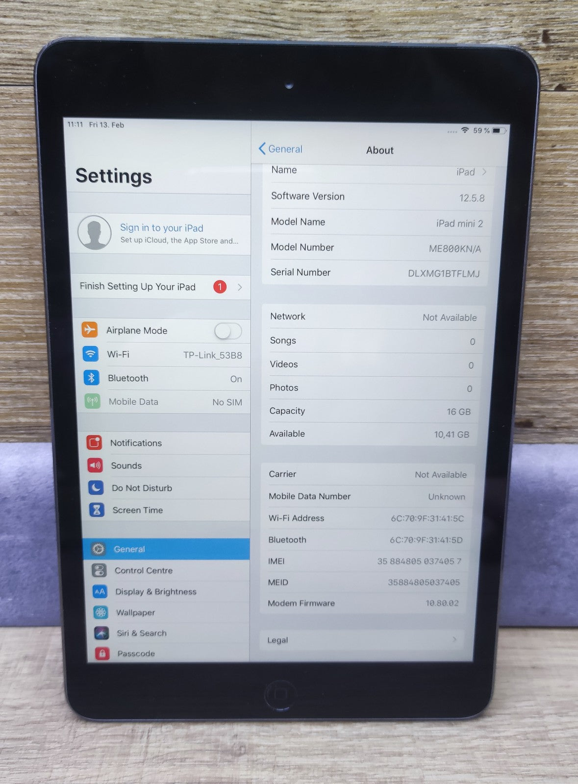 Apple iPad mini 2 16GB Tablet 7.9 Zoll WiFi + LTE Space Gray (ME800KN/A)