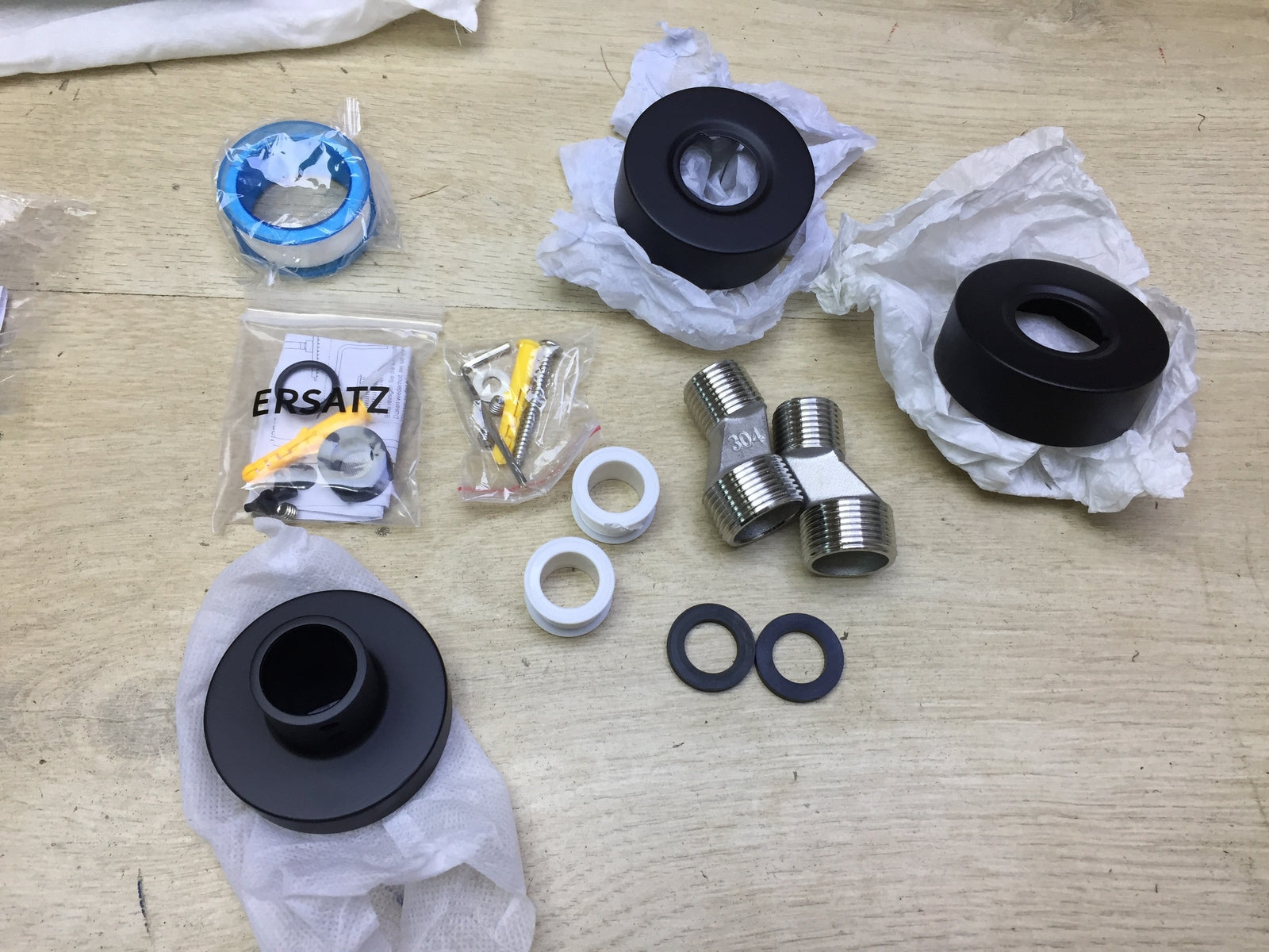 JOHO Duschsystem mit Thermostat, schwarz, I32311