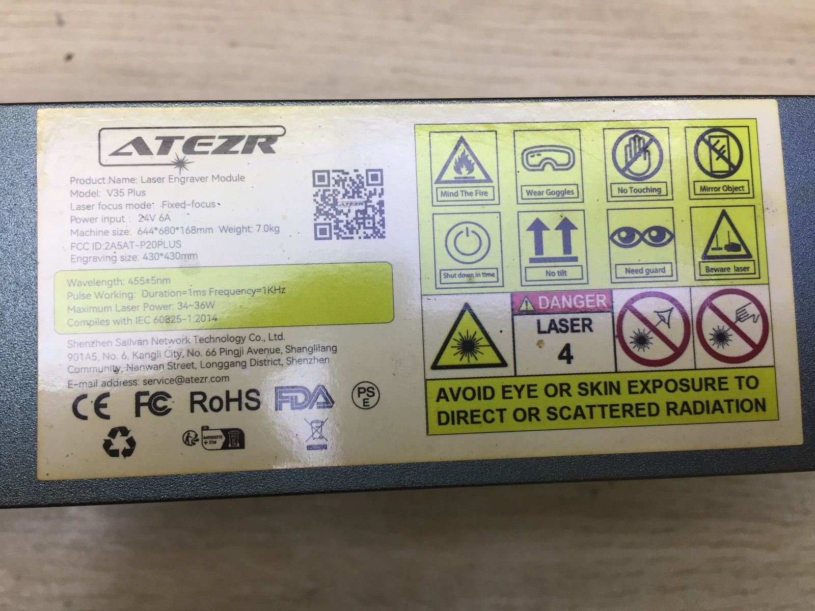 ATEZR V35 Plus Laser Graviermaschine, I32668