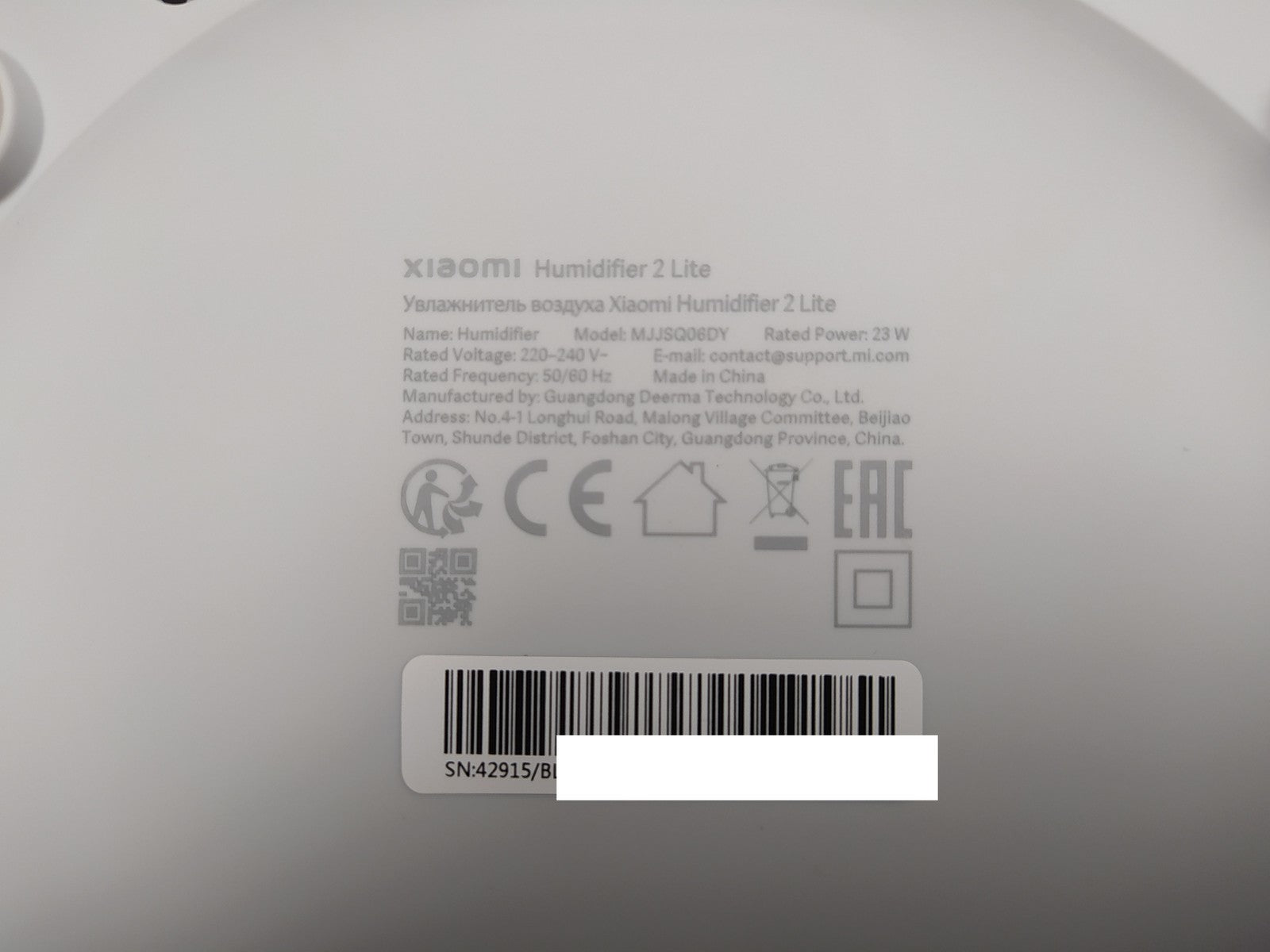 Xiaomi Luftbefeuchter 2 Lite, MJJSQ06DY, 4 L, I38953