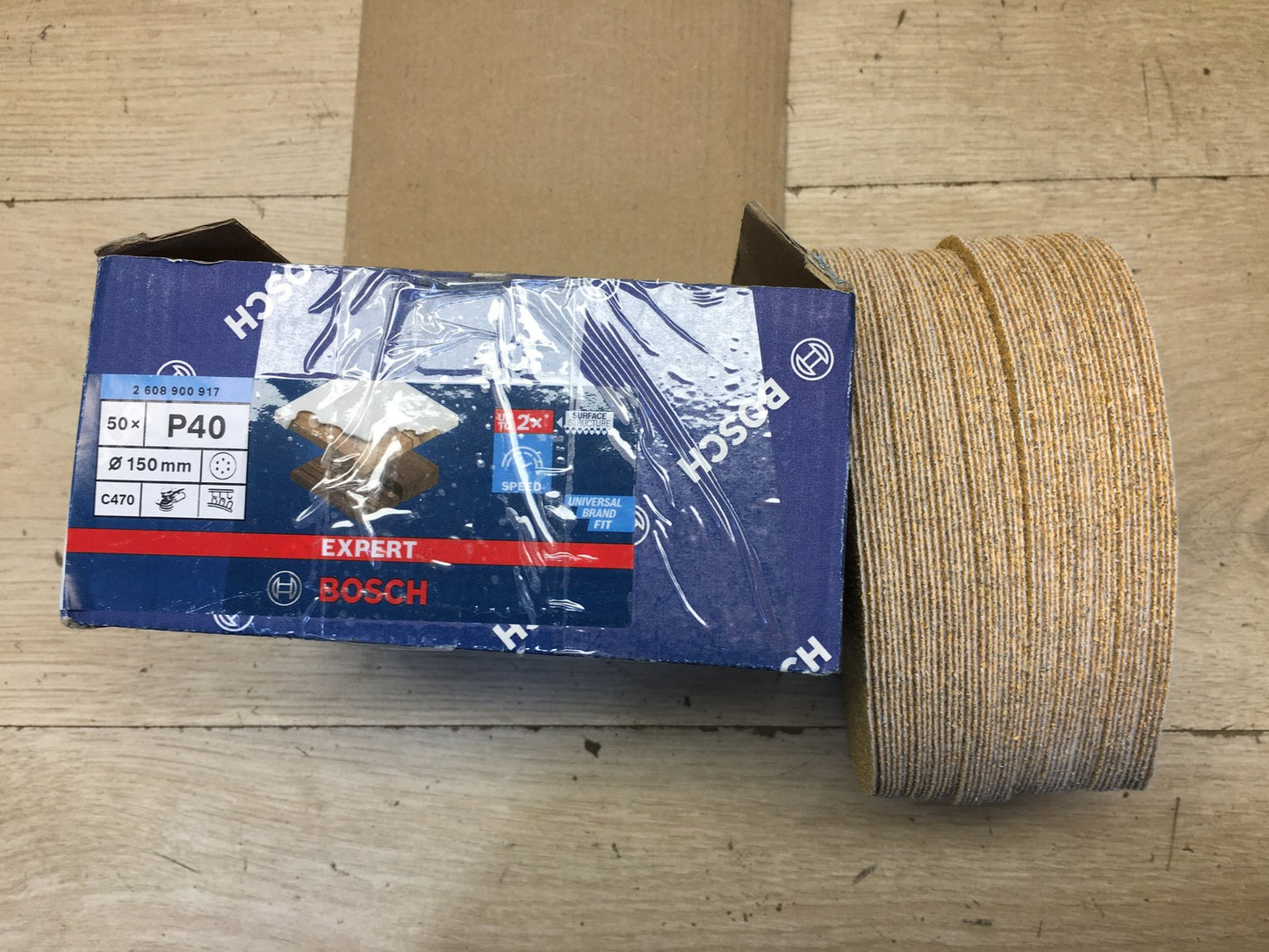 Bosch 50x EXPERT C470 Schleifblatt mit 6 Löchern, I40018