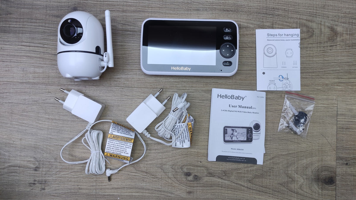 HelloBaby HB6550 Babyphone mit Kamera 5 Zoll, weiß, I40991