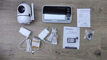HelloBaby HB6550 Babyphone mit Kamera 5 Zoll, weiß, I40991