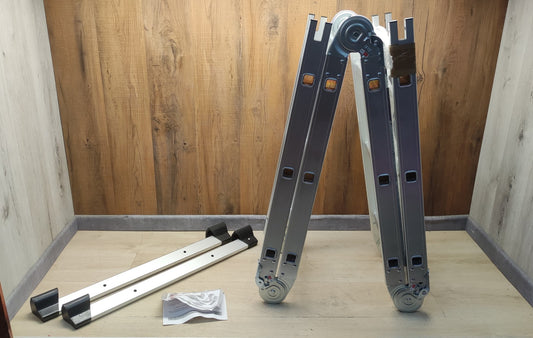 Hailo M60 Alu-Universalleiter 7412-037, Kombileiter 4x 3 Sprossen, I40248