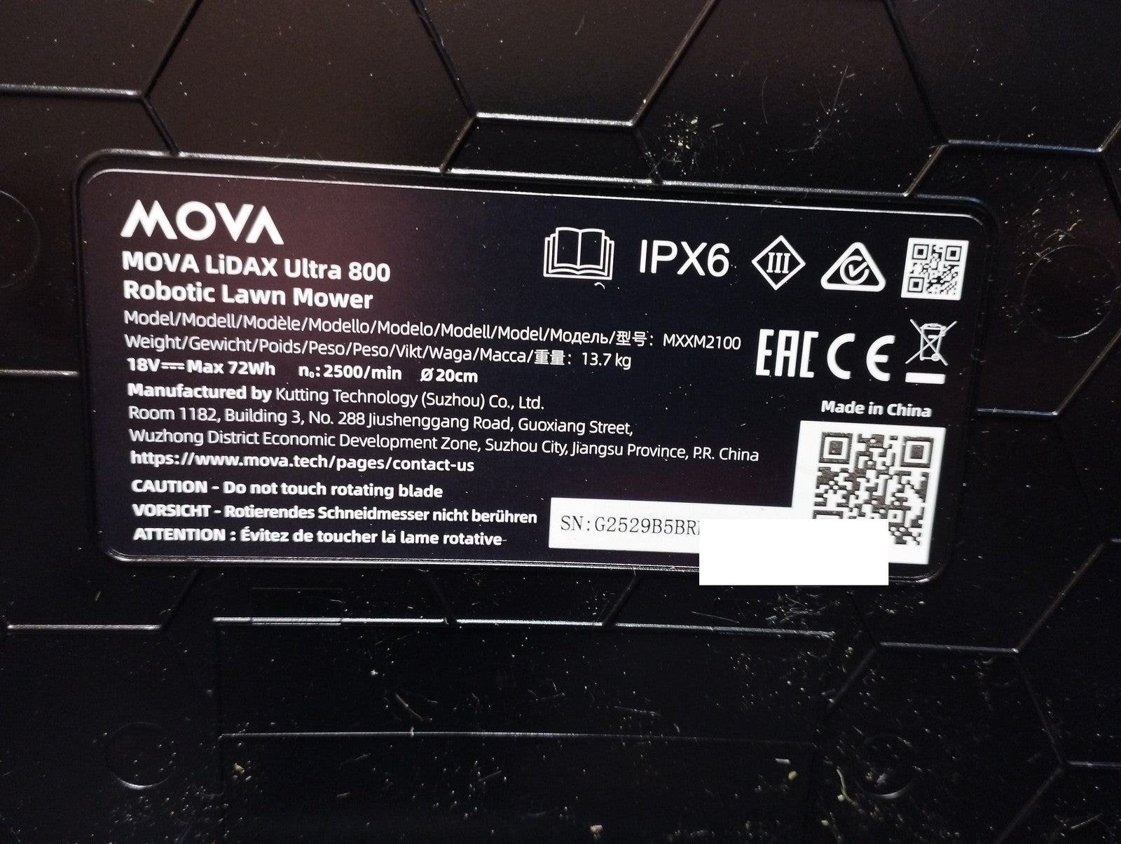 MOVA LiDAX Ultra 800 Mähroboter ohne Begrenzungskabel (MXXM2100), I39997