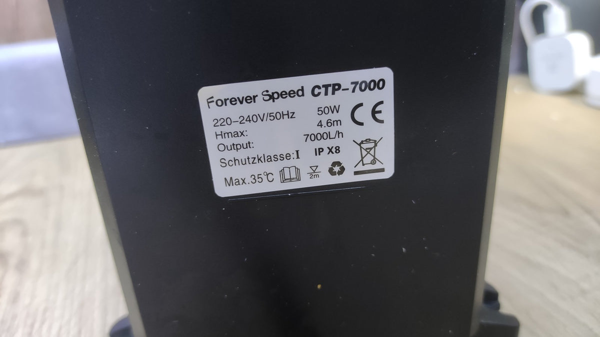 Forever Speed CTR-7000 Teichpumpe, Bachlaufpumpe 7000L/H, I40953