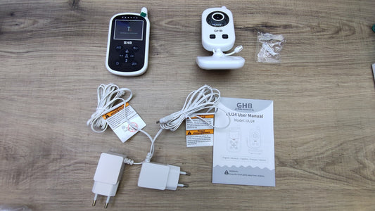 GHB Babyphone UU24, Monitor mit Kamera 2,4 GHz Nachtsicht, I38508