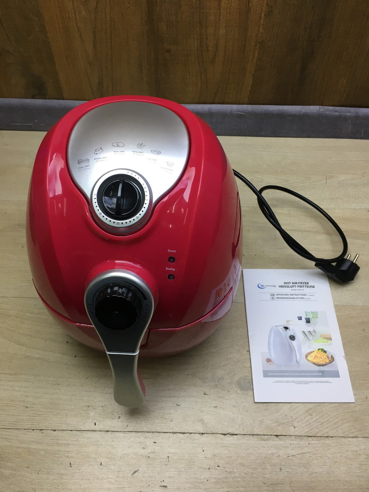 Heißluft-Multifritteuse ECO AIR-PROFI 1350W rot I34449